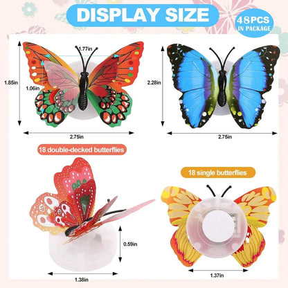 3D LED Butterfly Wall Lights