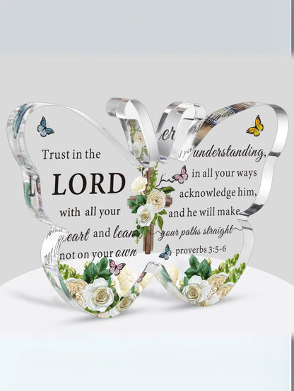 Christian Butterfly Acrylic Plaque