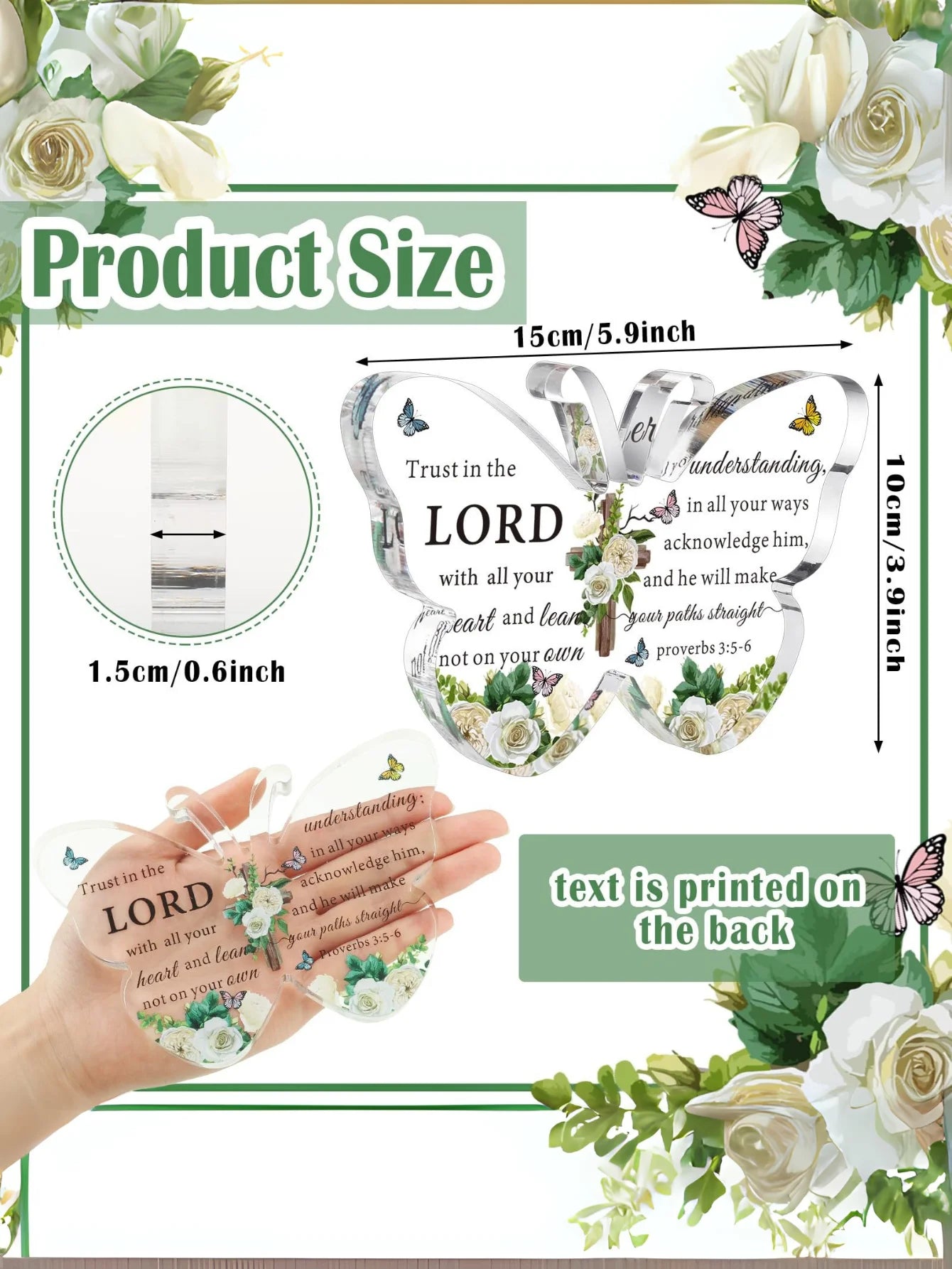 Christian Butterfly Acrylic Plaque