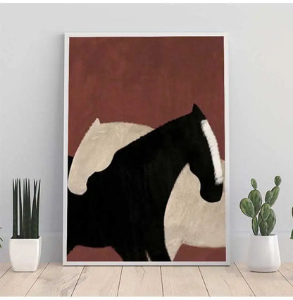 Abstract Horse Canvas Painting (No Frame)