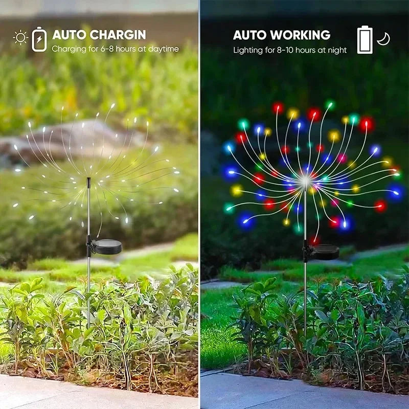 Solar Firework LED Garden Lights