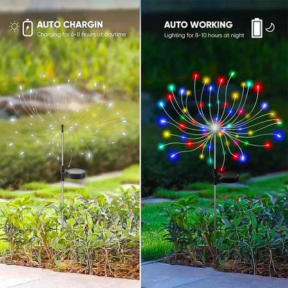Solar Firework LED Garden Lights