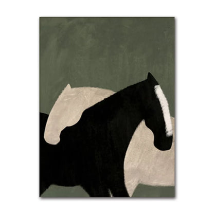 Abstract Horse Canvas Painting (No Frame)