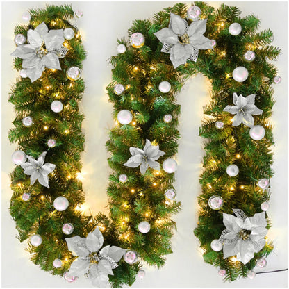 2.7M Christmas Garland with Lights