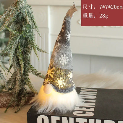 LED Christmas Gnome Faceless Doll