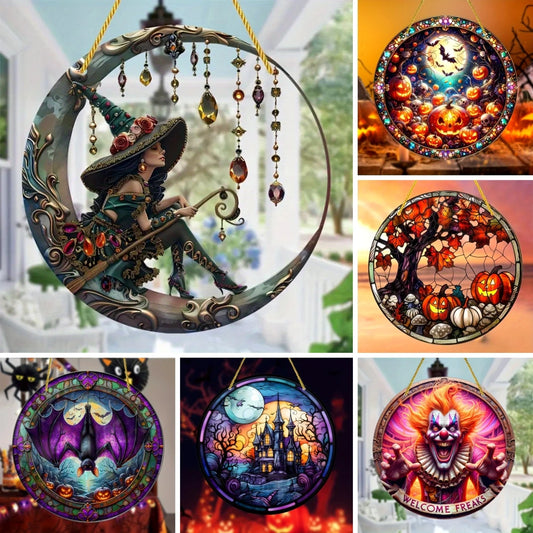 Halloween Witch Acrylic Window Suncatcher