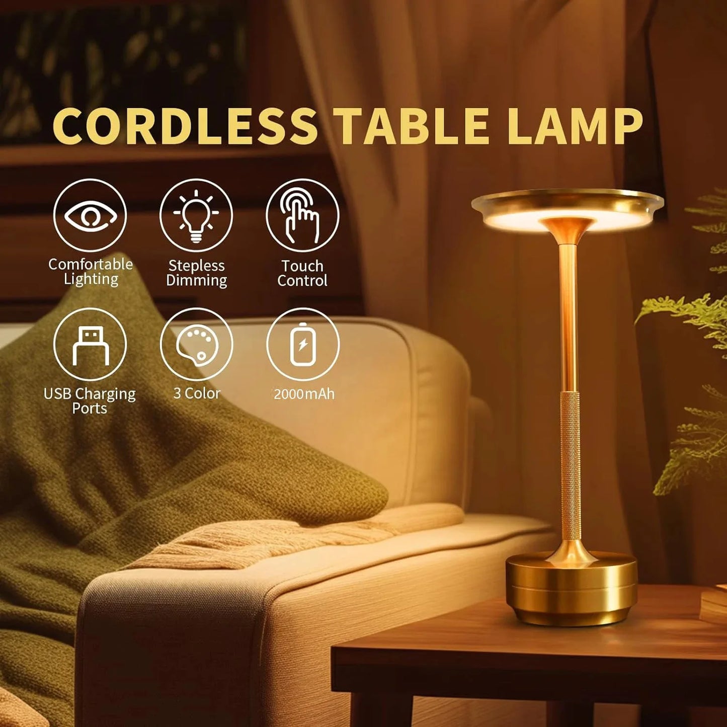 Veluna Decor - Wireless LED Touch Lamp (Buy 1 Get 1 Free)