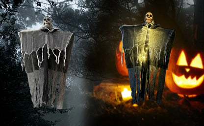 Halloween Glowing Skull Hanging Ghost