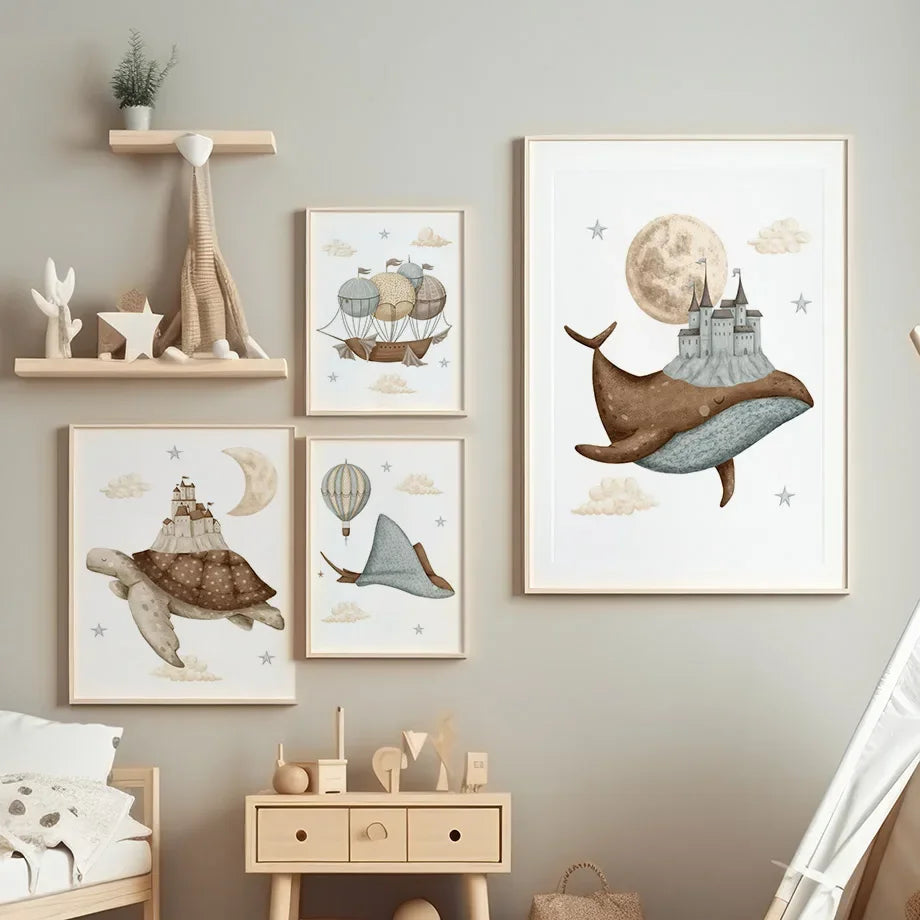 Nordic Nursery Wall Art (No Framed)