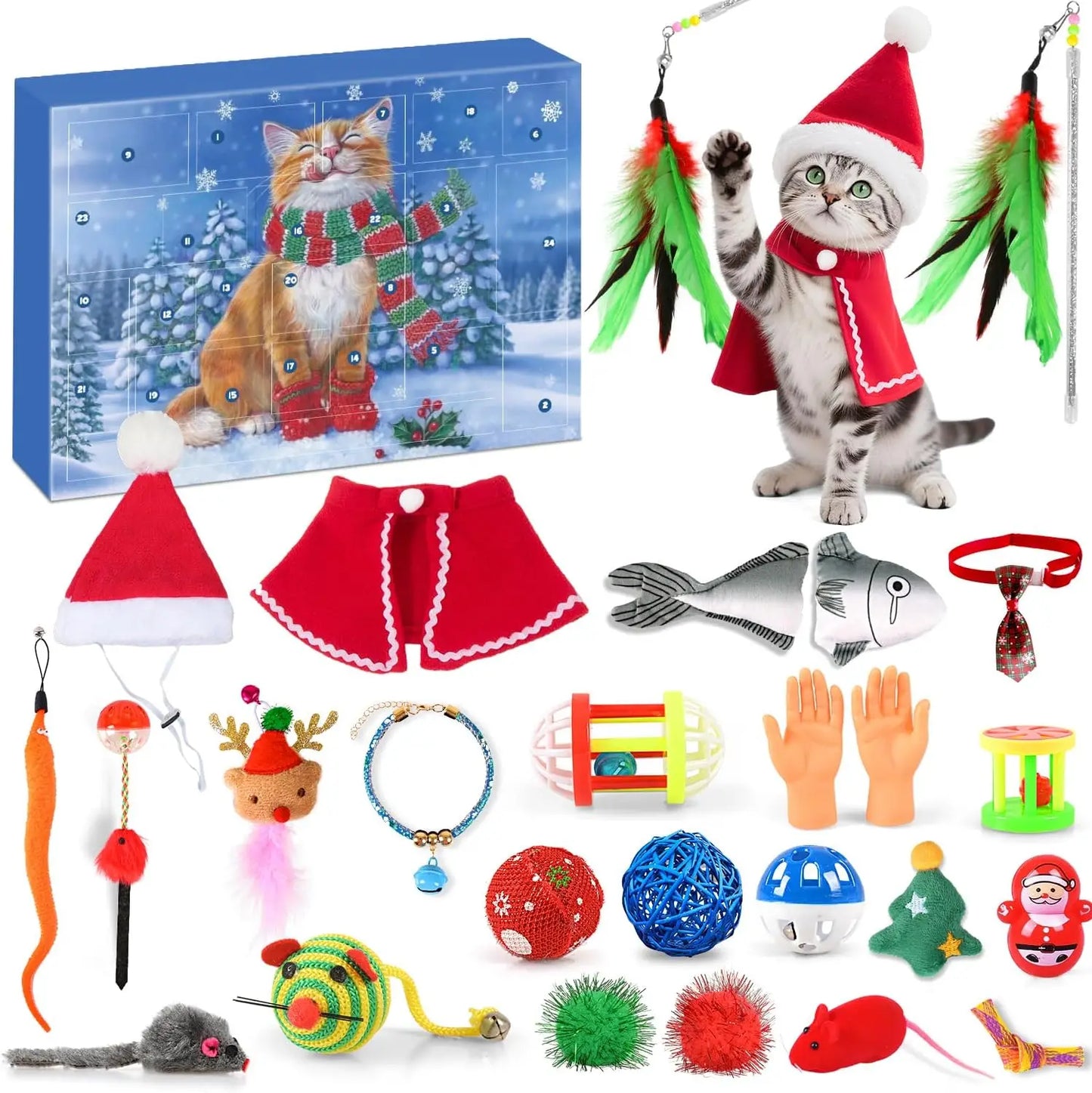 24 Day Countdown Gift for Cats