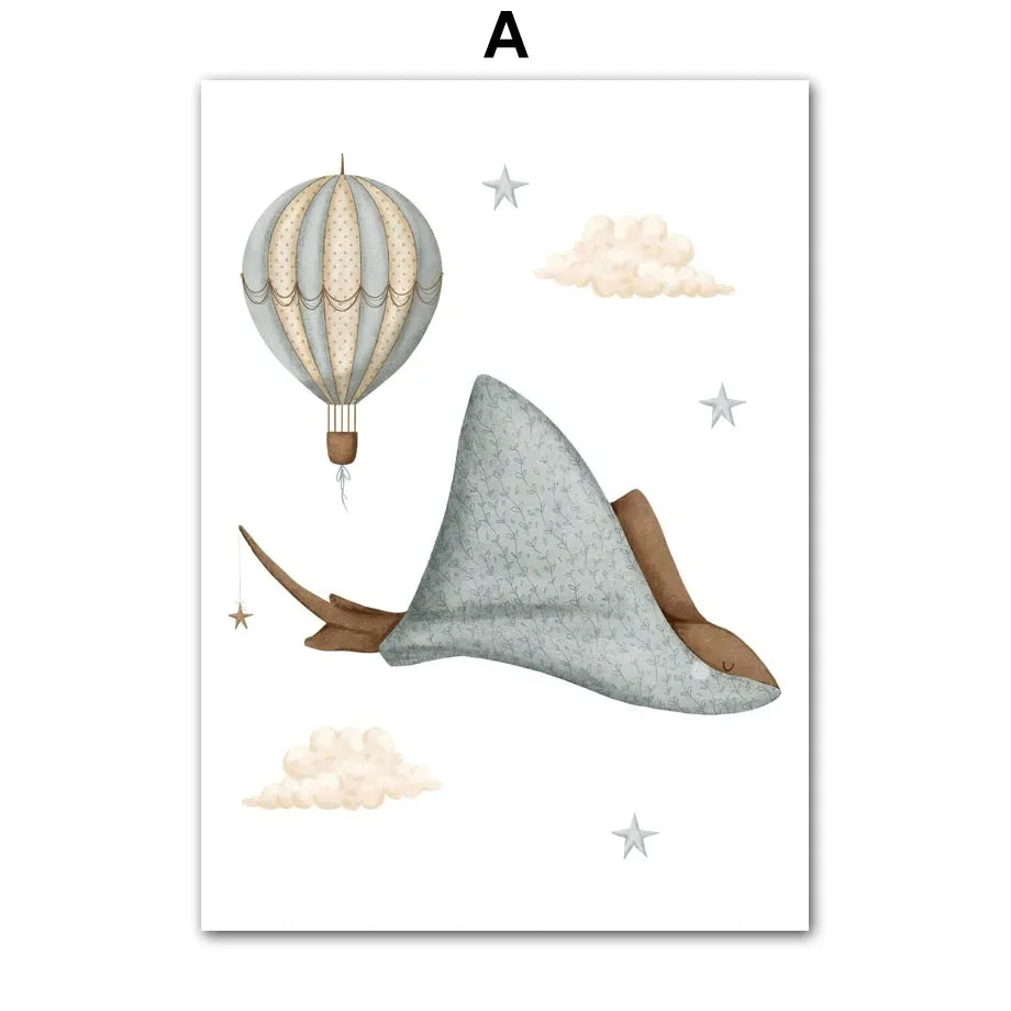 Nordic Nursery Wall Art (No Framed)
