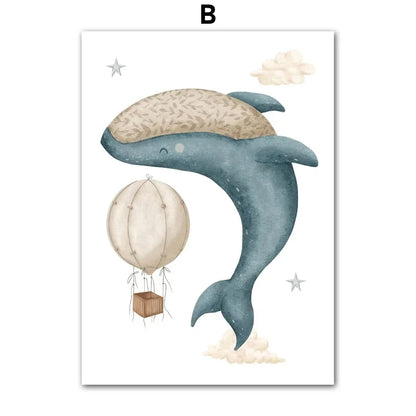 Nordic Nursery Wall Art (No Framed)