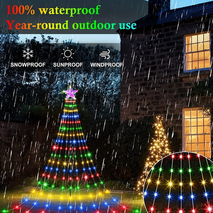280 LED Star Fairy Waterfall Tree Lights