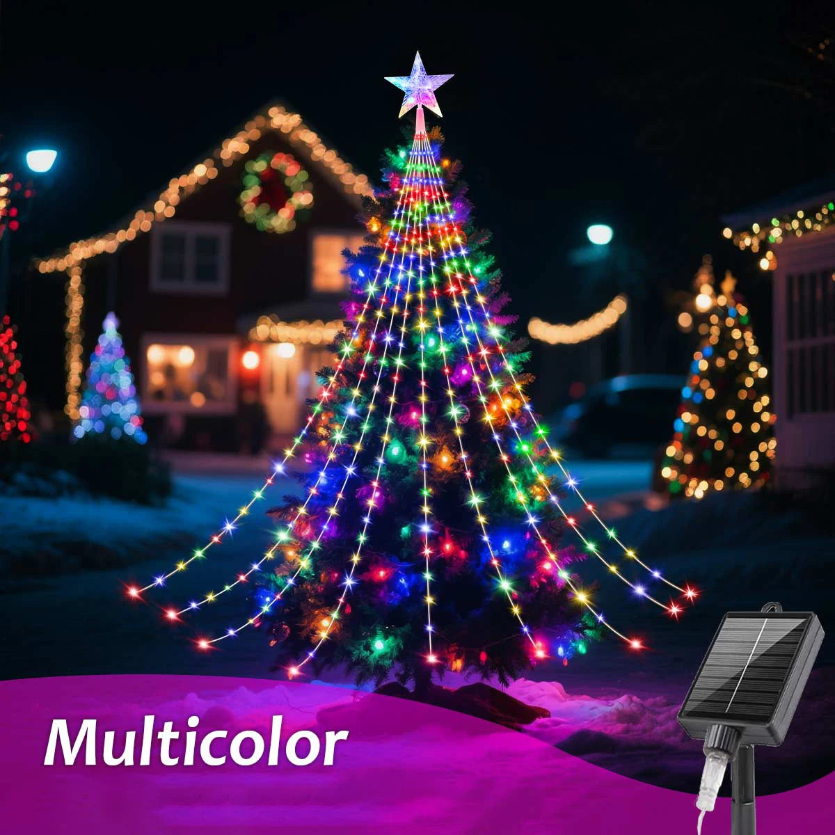280 LED Star Fairy Waterfall Tree Lights