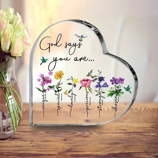 God Bless You Acrylic Desk Sign