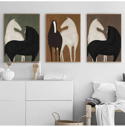 Abstract Horse Canvas Painting (No Frame)