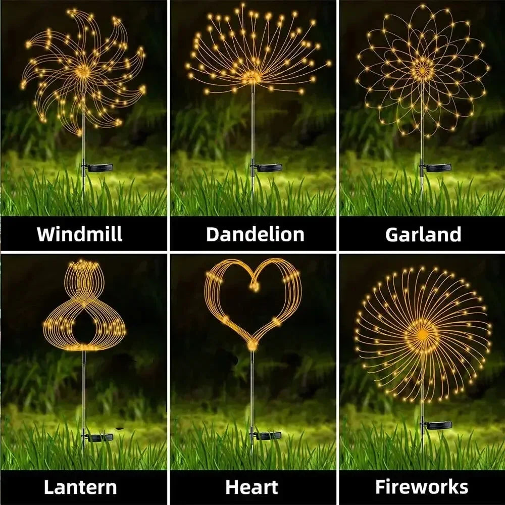Solar Firework LED Garden Lights