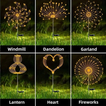 Solar Firework LED Garden Lights