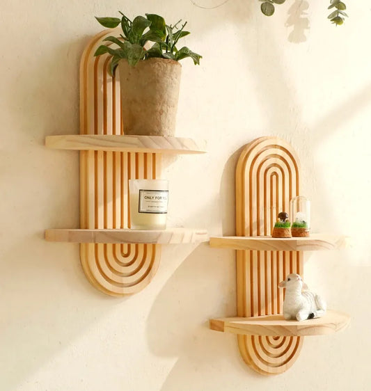 Wooden Wall Mounted Storage Rack