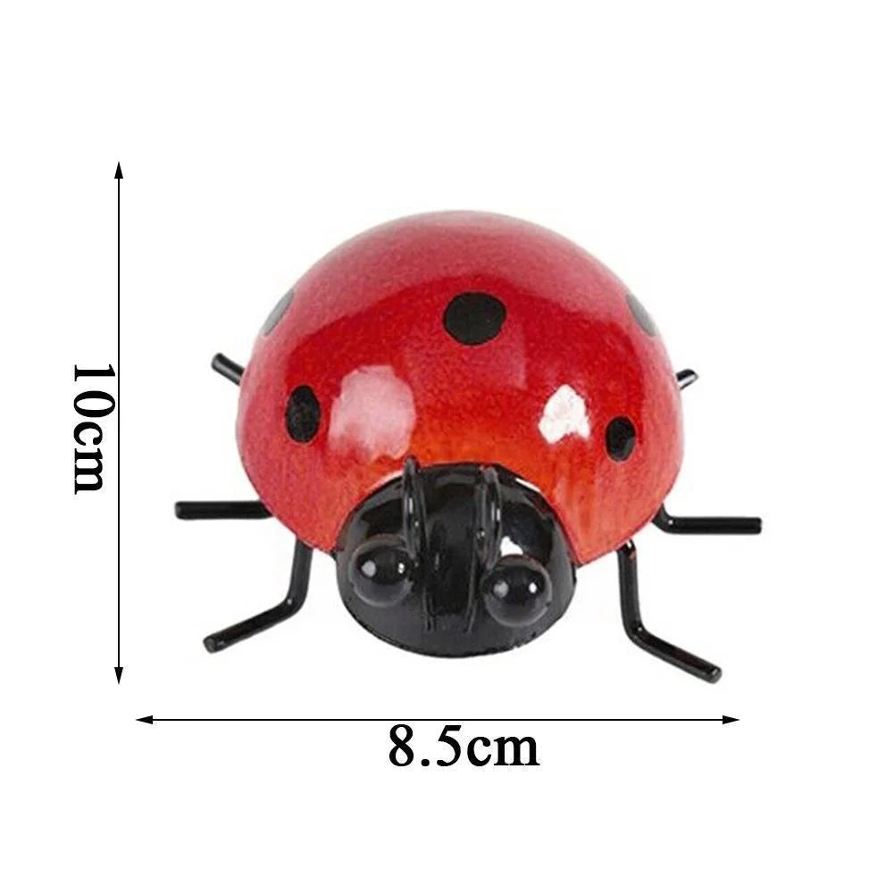 Metal Ladybug Wall Hanging Ornament