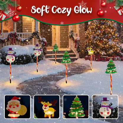 Solar Christmas Lights for Pathways (6pcs)