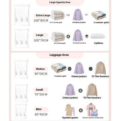 Vacuum Compression Storage Bags with Valve